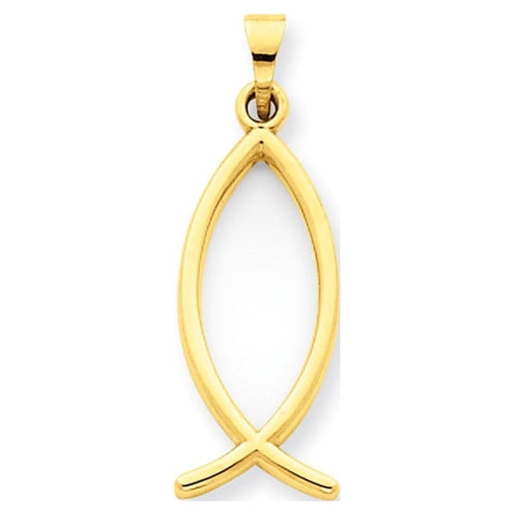 14k Yellow Gold Ichthus Fish Charm