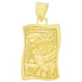 thumbnail image 1 of 14k Yellow Gold, Infant Baptism Christening Religious Pendant Rectangle Medal 13mm with 18" Dainty Neck Chain, 1 of 1
