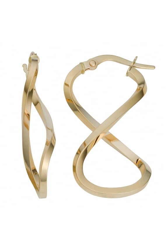 KoolJewelry 14k Yellow Gold Infinity Earrings