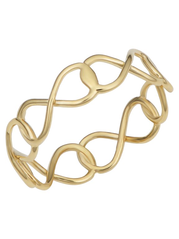 KoolJewelry 14k Yellow Gold Infinity Ring