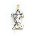 thumbnail image 1 of 14k Yellow Gold Initial E with Angel Pendant 3/4 Inch Long - 1.8 Grams, 1 of 3