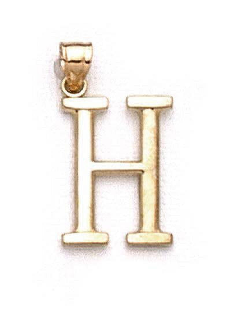 14K Gold 3/8 Initial Charm Necklace