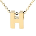 thumbnail image 1 of 14k Yellow Gold Initial H Pendant With Chain, 1 of 1