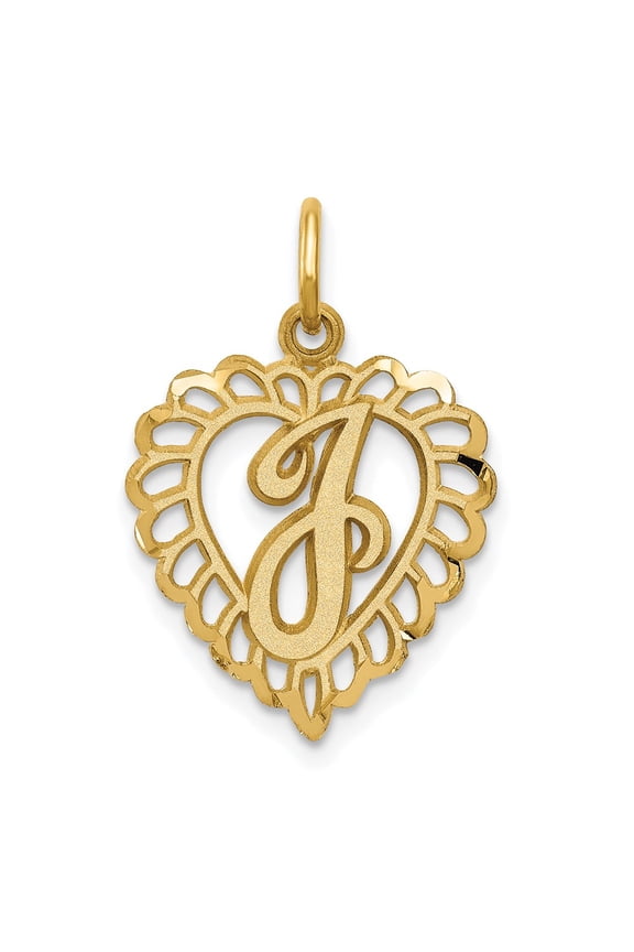 14k Yellow Gold Initial J Charm Pendant Fine Jewelry For Women Gifts For Her