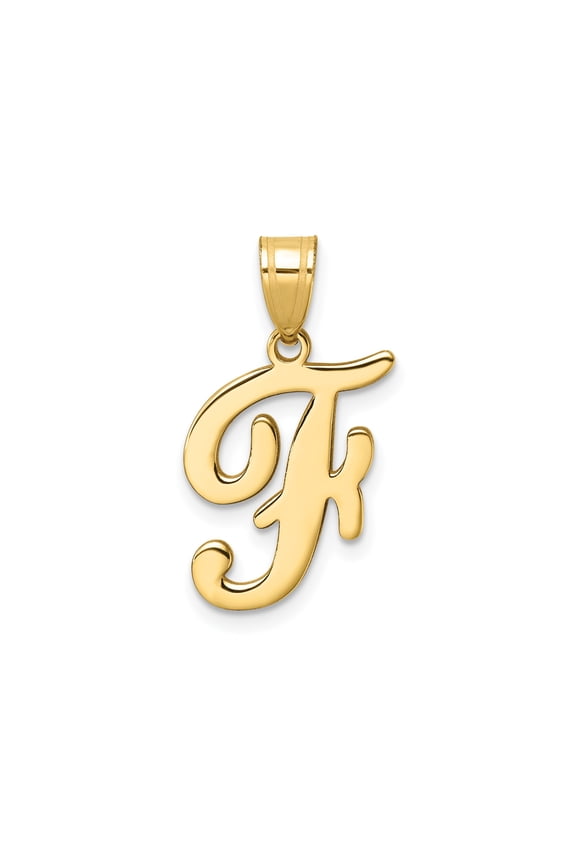 14k Yellow Gold Initial J Pendant Necklace for Women, Script Monogram Charm with Polished Finish, Cursive Letter Jewelry for Identity, Everyday Wear, Personal Expression, Layering Accessory