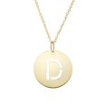 thumbnail image 1 of 14k Yellow Gold Initial Letter D Round Pendant Necklace, 18", 1 of 2