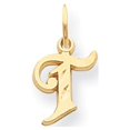 thumbnail image 1 of 14k Yellow Gold Initial T Charm, 1 of 4