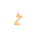 thumbnail image 1 of 14k Yellow Gold Initial Z Pendant Charm for Women or Unisex Wear, Script Letter Monogram Necklace Accessory, Modern Personalized Alphabet Jewelry, 1 of 3