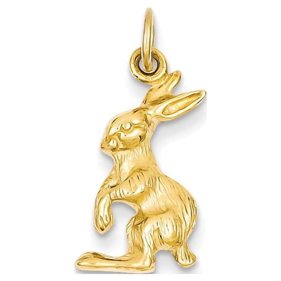 14k Yellow Gold Jack Rabbit Charm