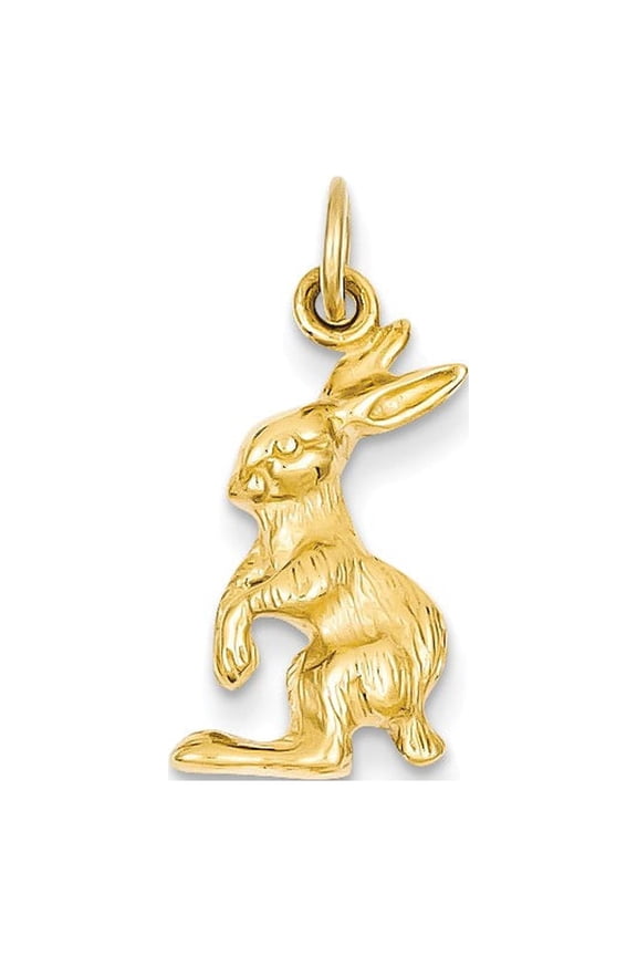 14k Yellow Gold Jack Rabbit Charm