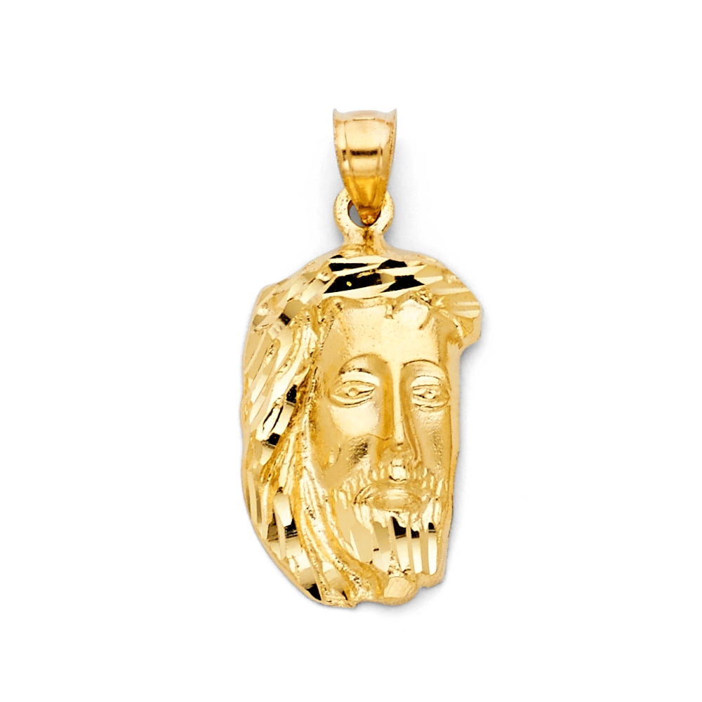 Christ head deals gold pendant