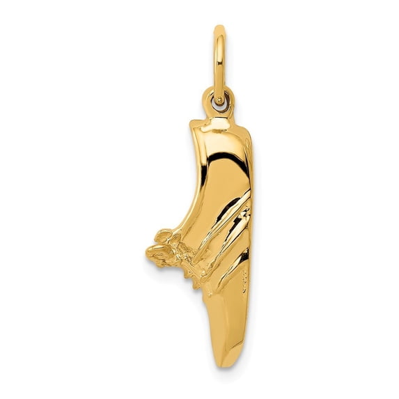 14k Yellow Gold Jogging Shoe Charm - 1.9 Grams - Measures 24.2x7.9mm