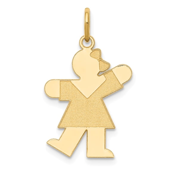 14k Yellow Gold Kid Charm