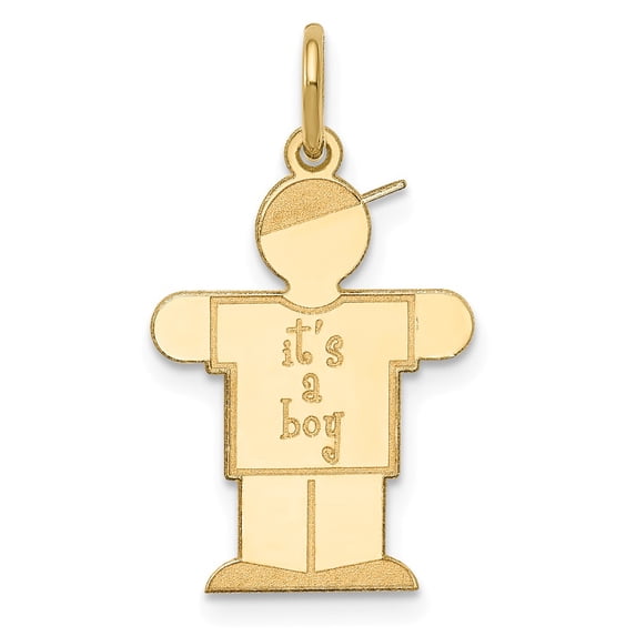 14k Yellow Gold Kid Charm