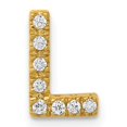 thumbnail image 1 of 14K Yellow Gold Diamond Letter L Initial Charm, 1 of 6