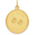 thumbnail image 1 of 14k Yellow Gold LAS VEGAS Disc Charm - 25.5mm, 1 of 6