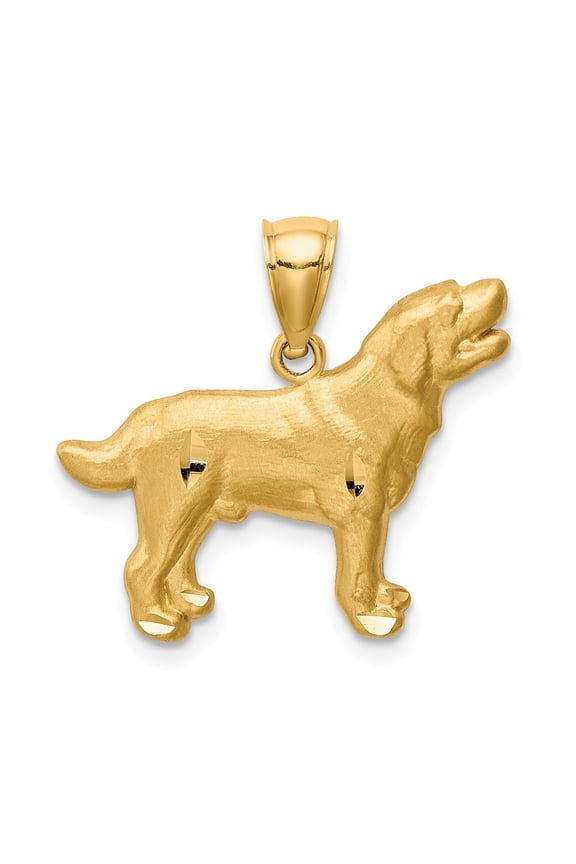 14k Yellow Gold Labrador Retriever Pendant