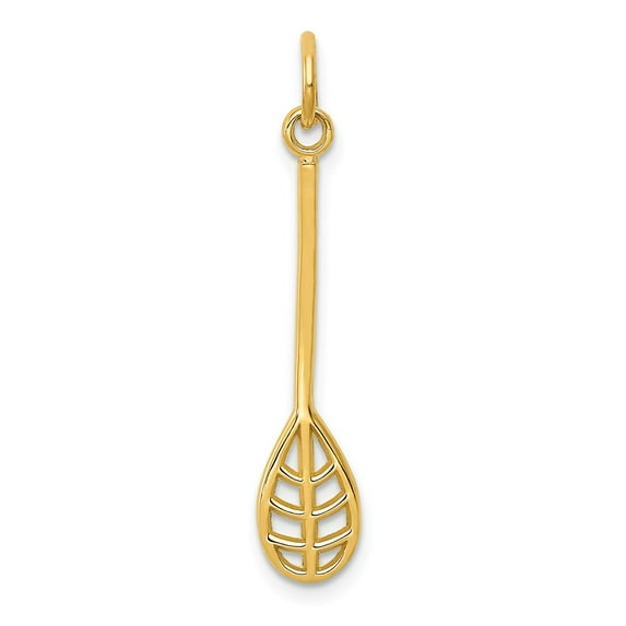 14k Yellow Gold Lacrosse Charm Pendant