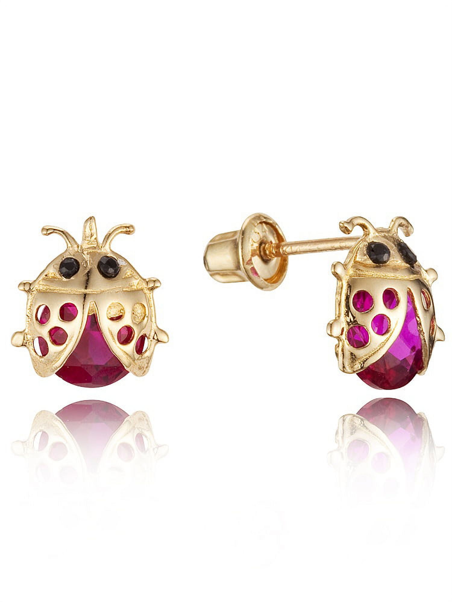 Childs 18K Yellow Gold Lady Bug Studs high quality in