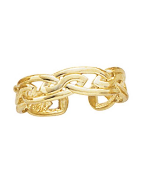 14k Yellow Gold Large Celtic Knot Toe Ring - 1.3 Grams