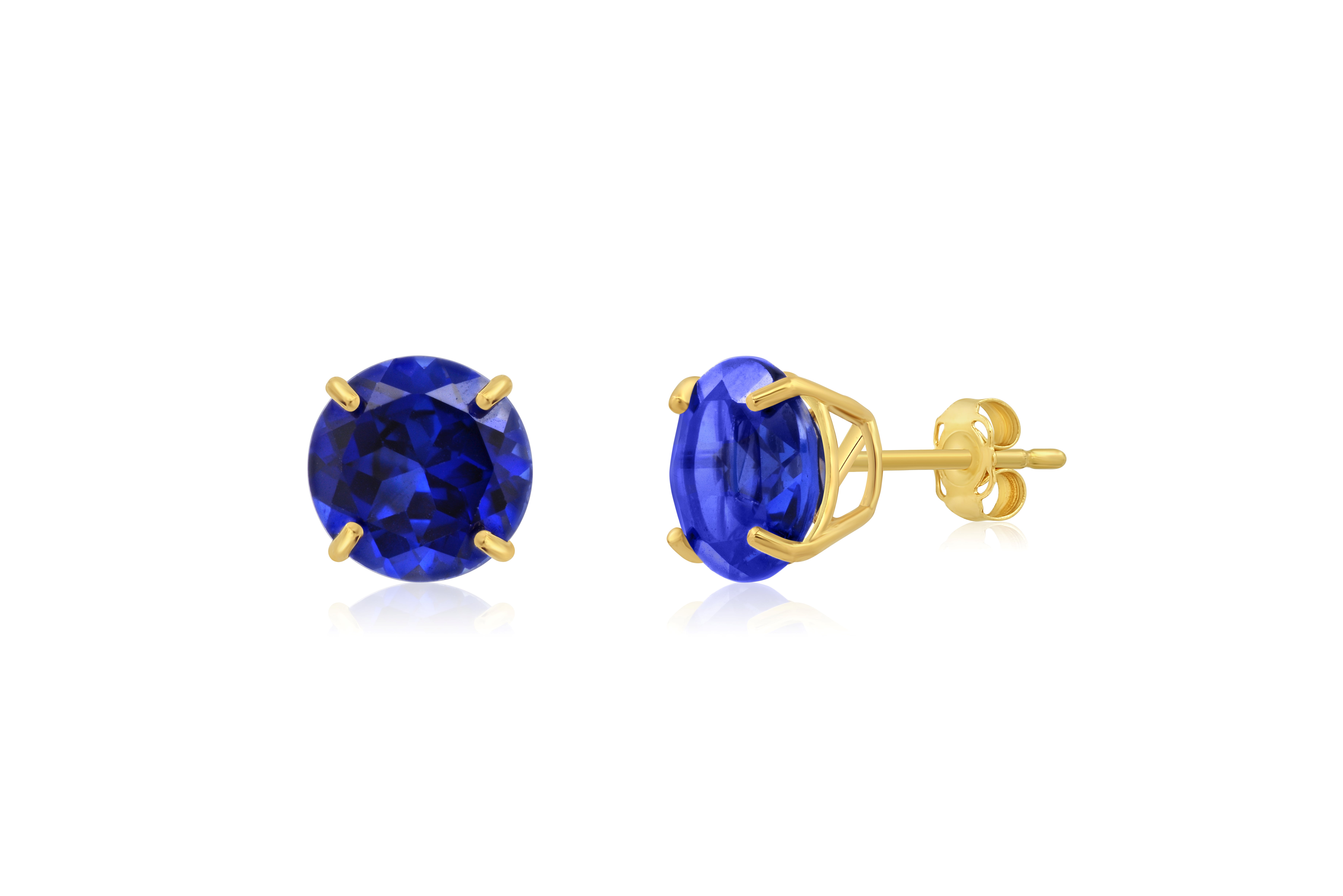 10k purchases White Gold Natural Blue Sapphire and Diamond Earrings Stud Post Earrings