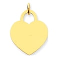 thumbnail image 1 of 14k Yellow Gold Large Engravable Heart Charm, 1 of 3