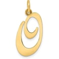 thumbnail image 1 of 14k Yellow Gold Large Fancy Script Letter O Initial Charm, 1 of 5