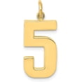 thumbnail image 1 of 14k Yellow Gold Large Polished Number 5 Charm - 20.88mm, 1 of 6
