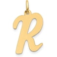 thumbnail image 1 of 14k Yellow Gold Large Script Letter R Initial Charm, 1 of 6