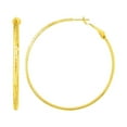 thumbnail image 1 of 14k Yellow Gold Large Textured Round Hoop Earrings Weight 2.6 grams, 1 of 2