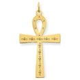 thumbnail image 1 of 14k Yellow Gold Laser Designed Ankh Cross Pendant, 1 of 3
