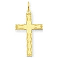 thumbnail image 1 of 14k Yellow Gold Laser Designed Cross Pendant, 1 of 3