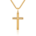 thumbnail image 1 of 14K Solid Yellow Gold Latin Mexican Holy Cross Necklace Religious Chain Pendant Jesus Christ Charm, 1 of 11