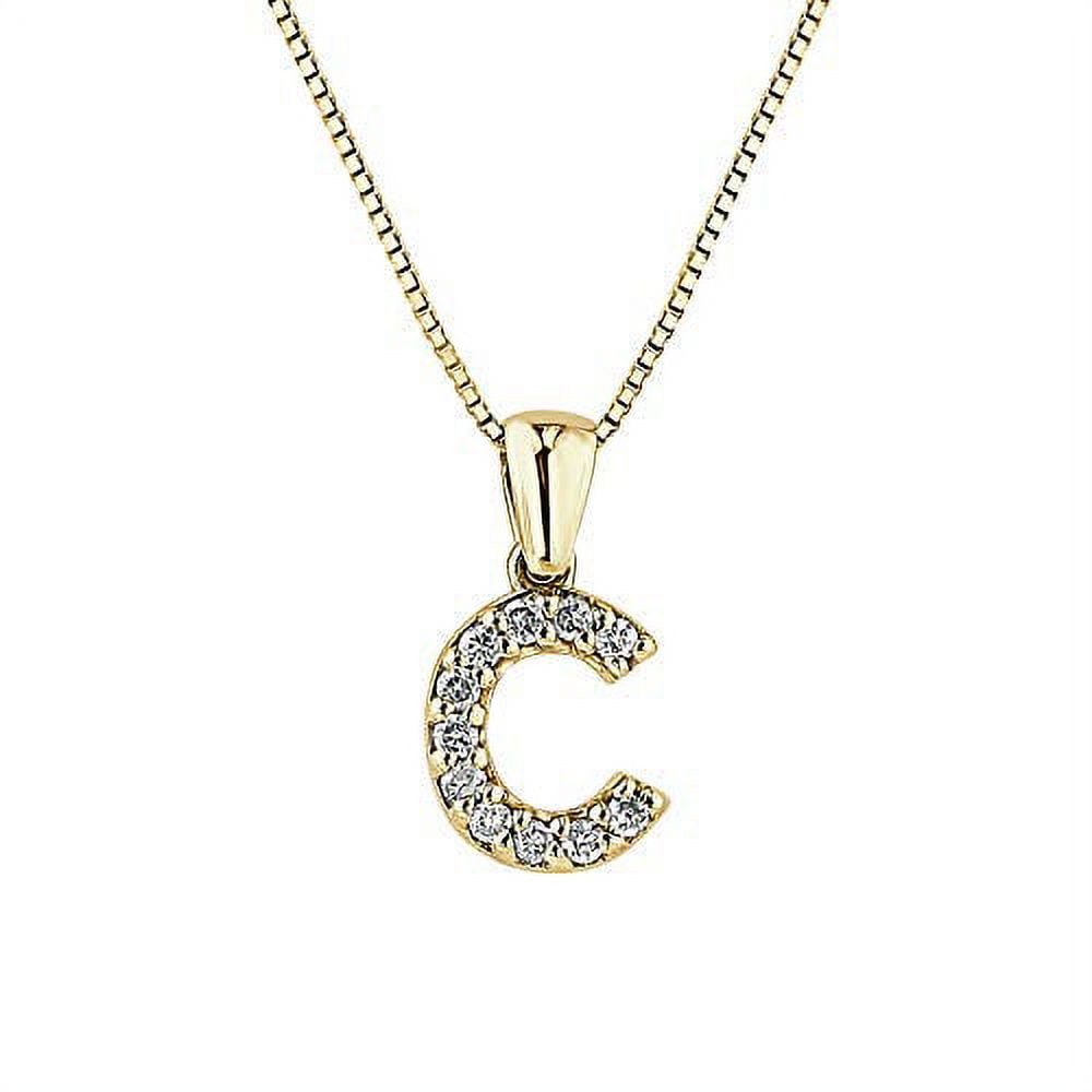 Teeny Tiny Floral Letter C Necklace