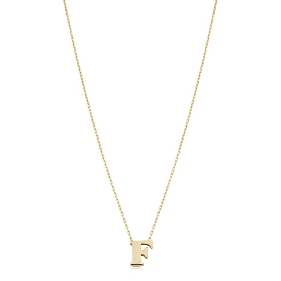 Au Naturale 14k Yellow Gold Letter F Necklace