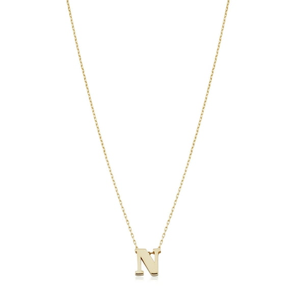 Au Naturale 14k Yellow Gold Letter N Necklace
