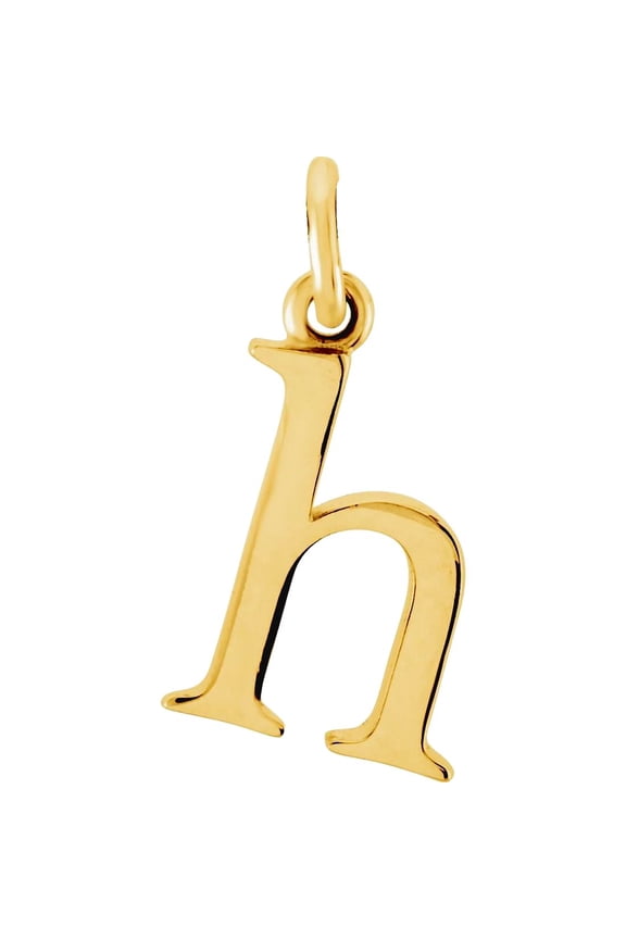 14k Yellow Gold Letter Name Personalized Monogram Initial H 16.2x6.1mm Polished Lowercase Initial Pendant Necklace Penda
