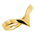 thumbnail image 1 of 14k Yellow Gold Letter Name Personalized Monogram Initial V Shaped Shank Polished Metal Fashion Ring Size 6 Ring for Wom, 1 of 2
