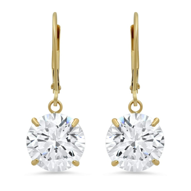 Leverback cubic zirconia earrings deals