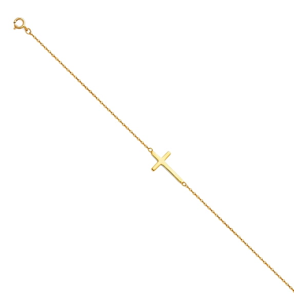 14k Yellow Gold Light Chain Bracelet Link Bracelet for Women and Men - 1.0 Grams
