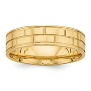 PRIMAL GOLD 14k Yellow Gold Light Comfort Fit Fancy Band