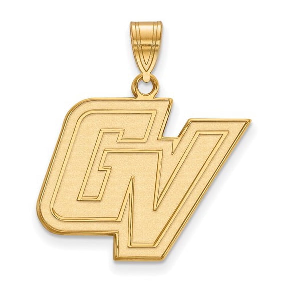 14k Yellow Gold LogoArt Official Licensed Collegiate Grand Valley State University (GVSU) Large Pendant