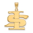 thumbnail image 1 of 14k Yellow Gold LogoArt Official Licensed Collegiate Indiana State University (ISU) Large Pendant, 1 of 3