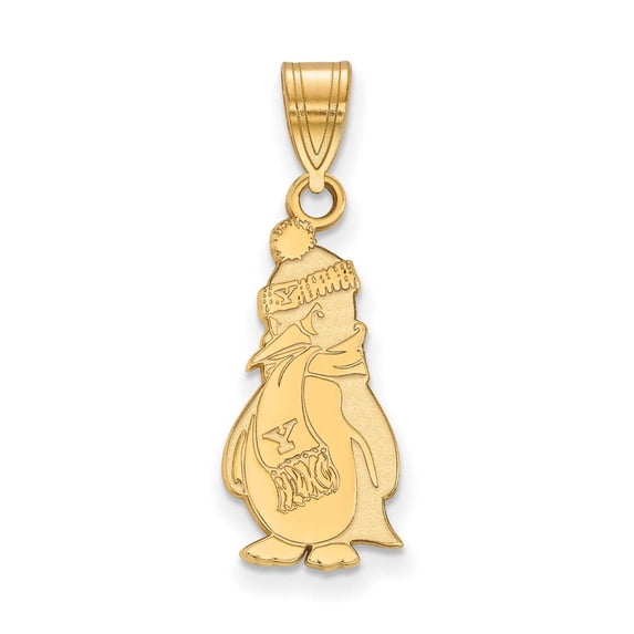 14k Yellow Gold LogoArt Official Licensed Collegiate Youngstown State University (YSU) Large Pendant