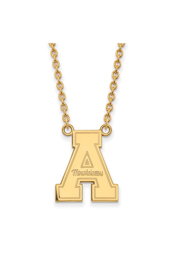 14k Yellow Gold Logoart Appalachian State University Large Pendant Necklace