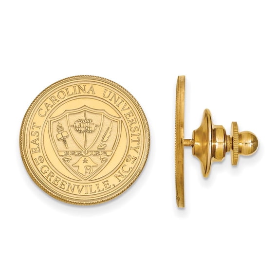 14k Yellow Gold Logoart East Carolina University Crest Cuff Link