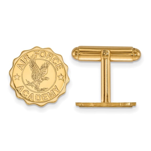 14k Yellow Gold Logoart United States Air Force Academy Crest Cuff Link