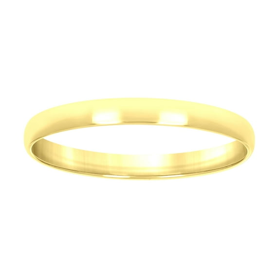 14k Yellow Gold Look 925 Sterling Silver Yellow-Tone Unisex 3mm Comfort Fit Domed Wedding Band Ring Size 9, 3 mm