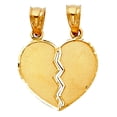 thumbnail image 1 of 14k Yellow Gold Love Heart Pendant Necklace 15x17mm Pendant for Women - 1.3 Grams, 1 of 2