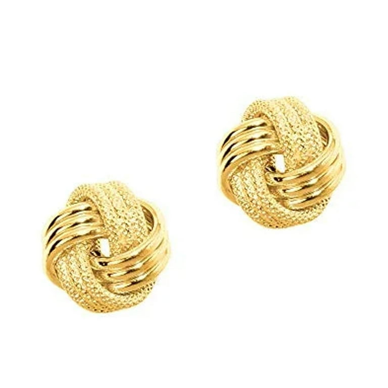 Two tone 2024 love knot earrings